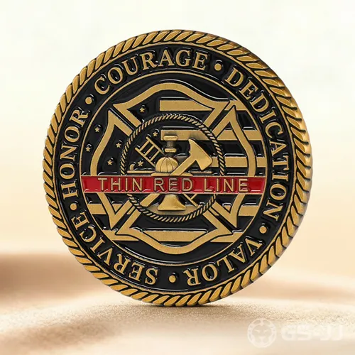 The Red Line Firefighter Challenge Coins The Red Line Firefighter Challenge Coins