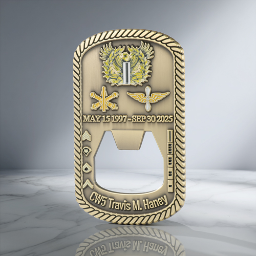 US Army Retired Memorial Bottle Opener Coin