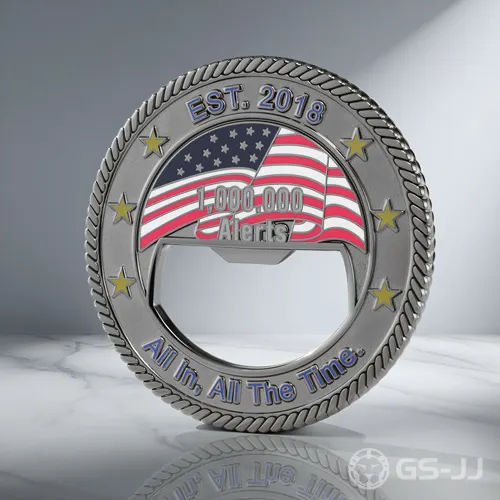 ZeroEyes Operations Center Bottle Opener Coin ZeroEyes Operations Center Bottle Opener Coin