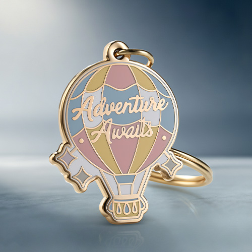 Adventure Awaits Custom Hard Enamel Keychains