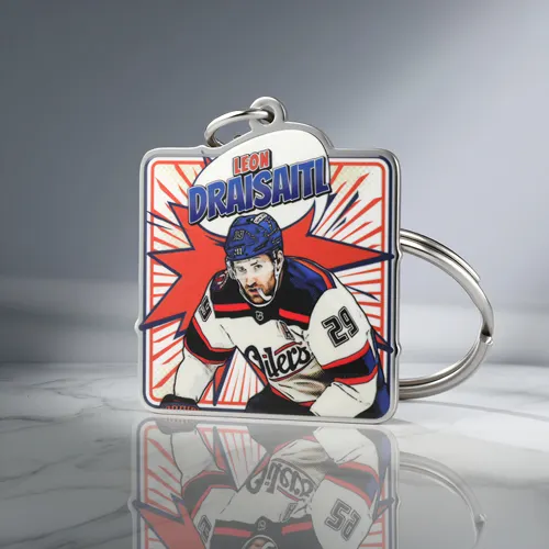 Leon Draisaitl Pop-Art Hockey Printed Keychains