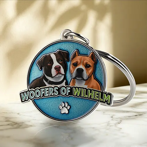 Woofers of Wilhelm Custom Matel Keychains Woofers of Wilhelm Custom Matel Keychains