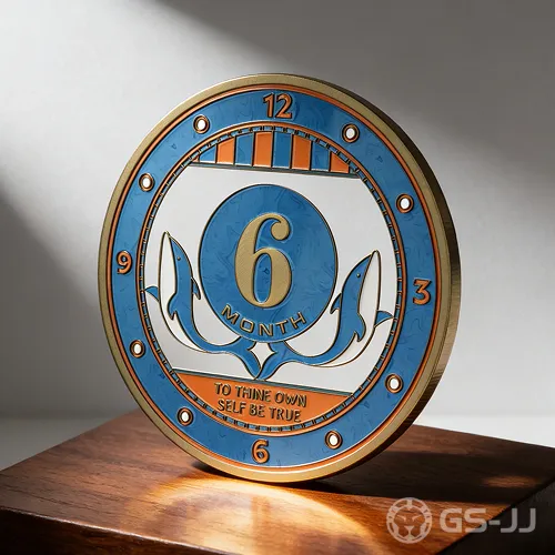 Blue 6 Month Sobriety Chip Dolphin Clock Theme Blue 6 Month Sobriety Chip Dolphin Clock Theme