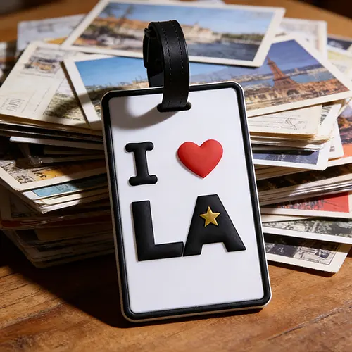 I Love LA PVC Luggage Tag