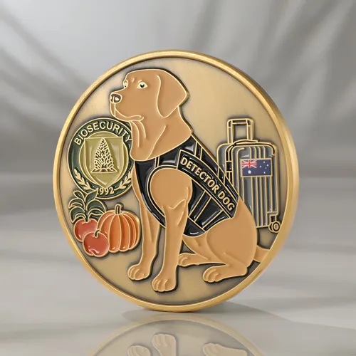 Australian Biosecurity K9 Challenge Coin