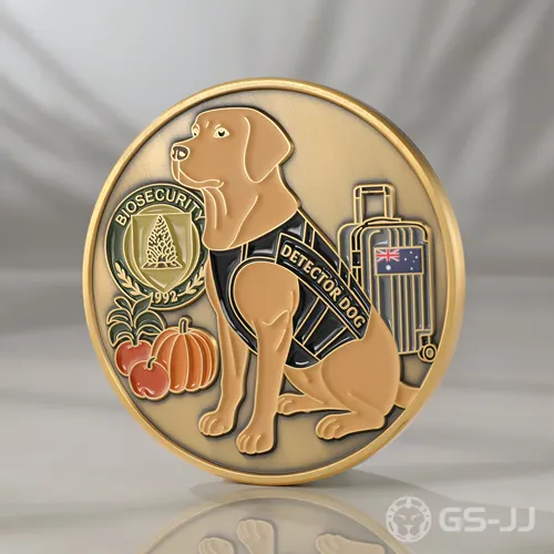 Australian Biosecurity K9 Challenge Coin Australian Biosecurity K9 Challenge Coin