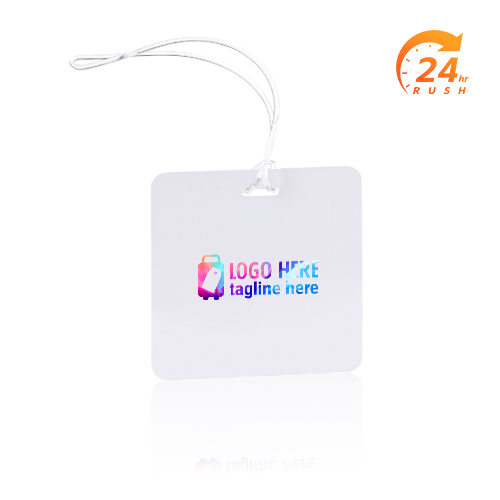 Full Color Square Plastic Luggage Tags With Strap