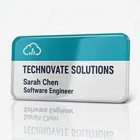 Rectangle Plastic Name Badges