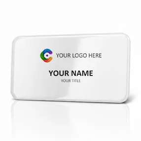 Rectangle Plastic Name Badges