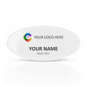 Oval Plastic Name Badges