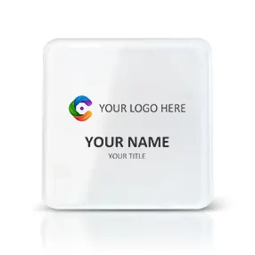 Square Plastic Name Badges
