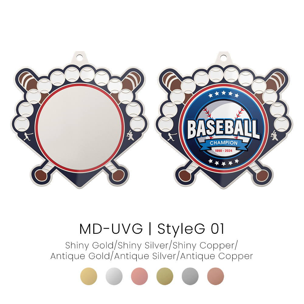 UV Printed Baseball Medals1