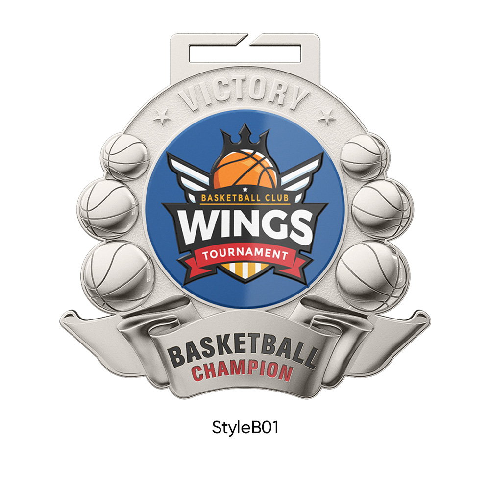 UV Printed Basketball Medals1