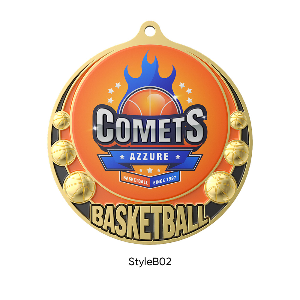 UV Printed Basketball Medals3