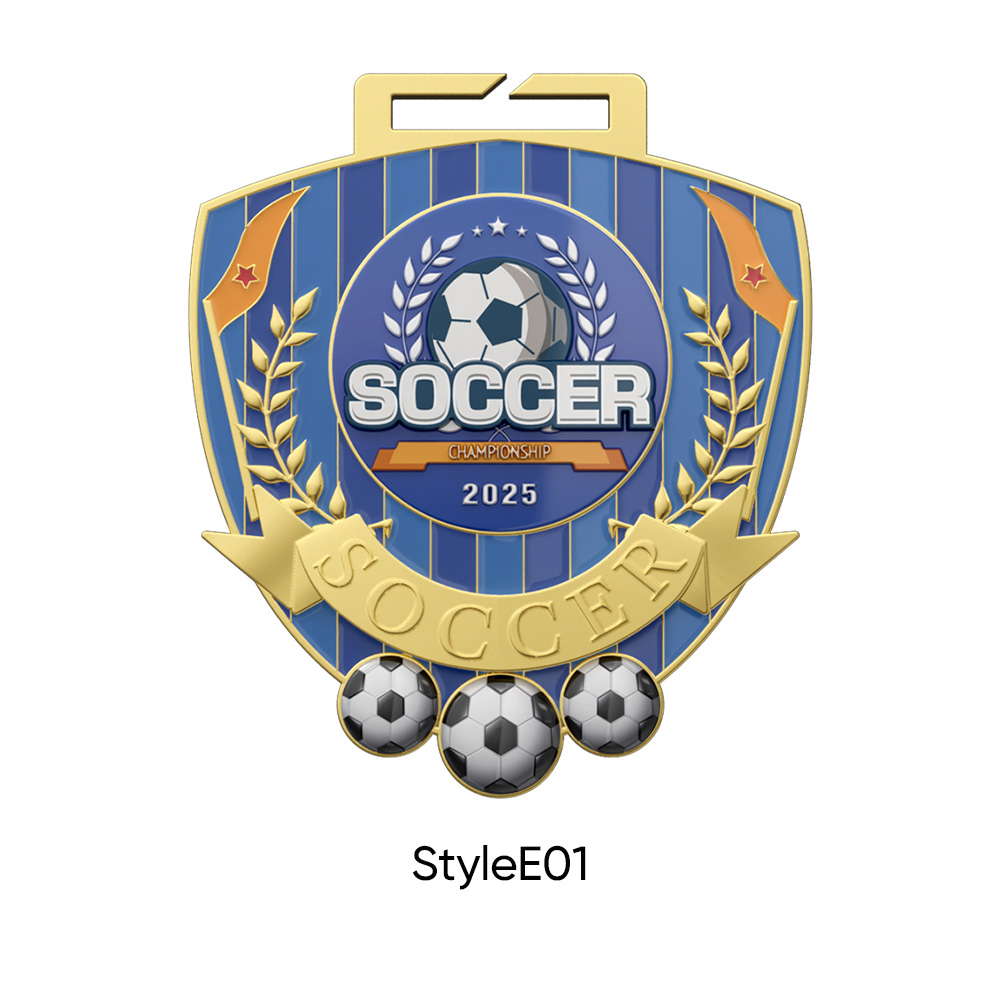 UV Printed Soccer Medals1