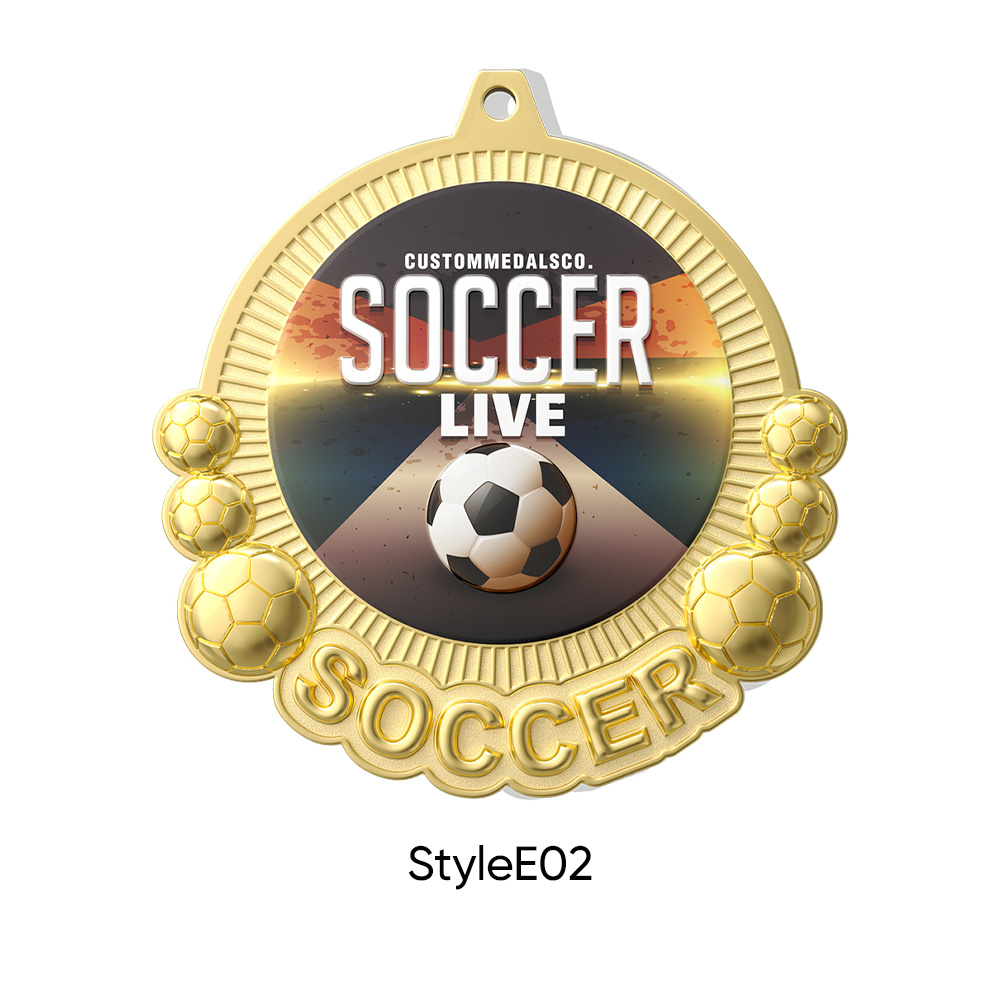 UV Printed Soccer Medals2