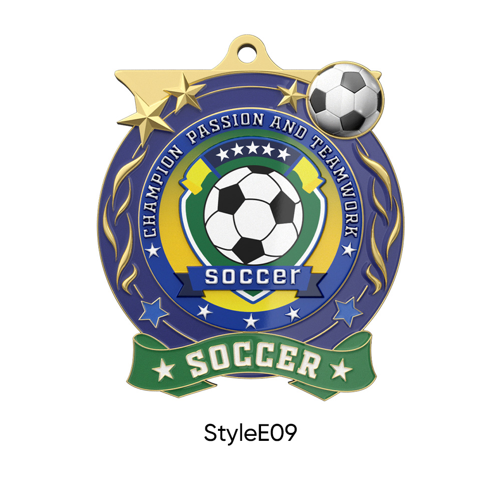 UV Printed Soccer Medals9