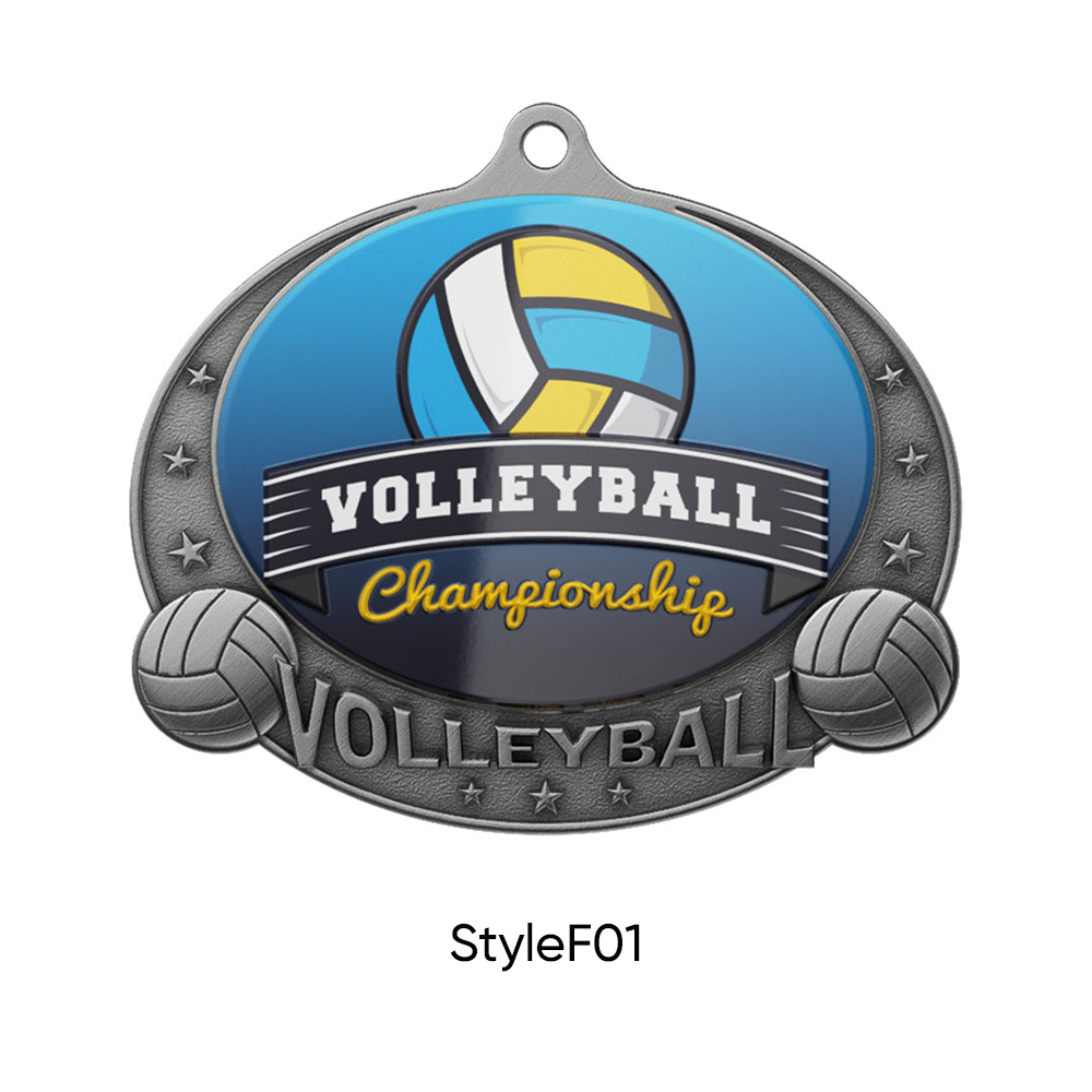 UV Printed Volleyball Medals1