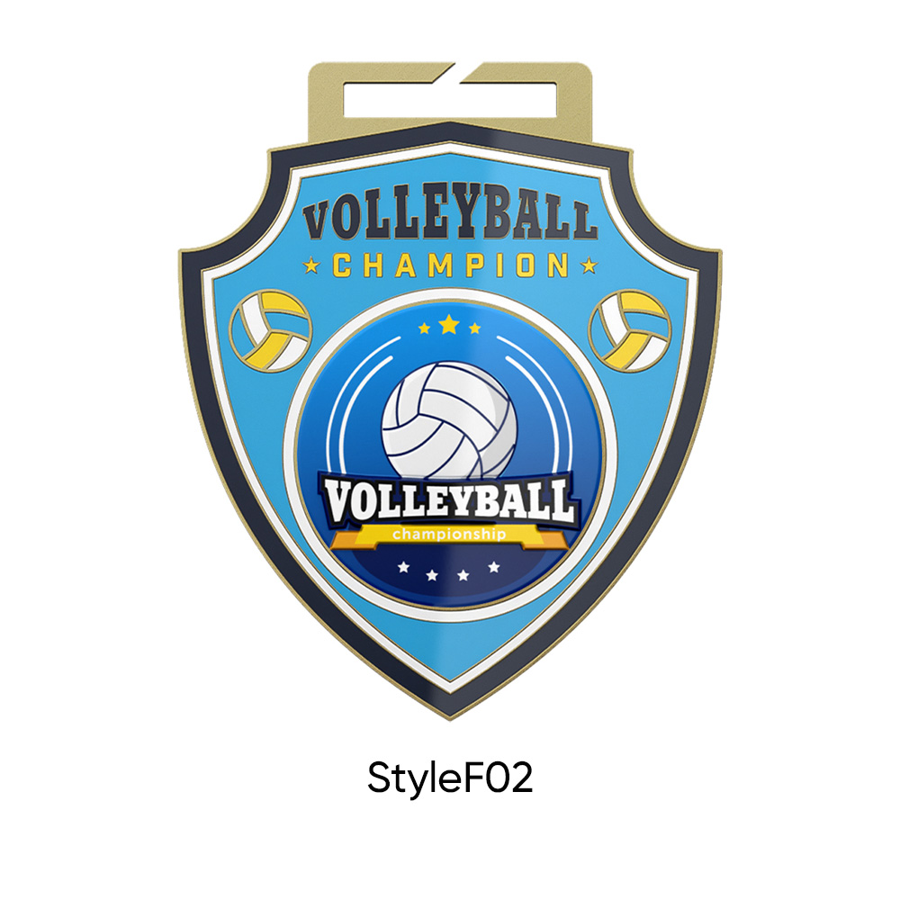 UV Printed Volleyball Medals2