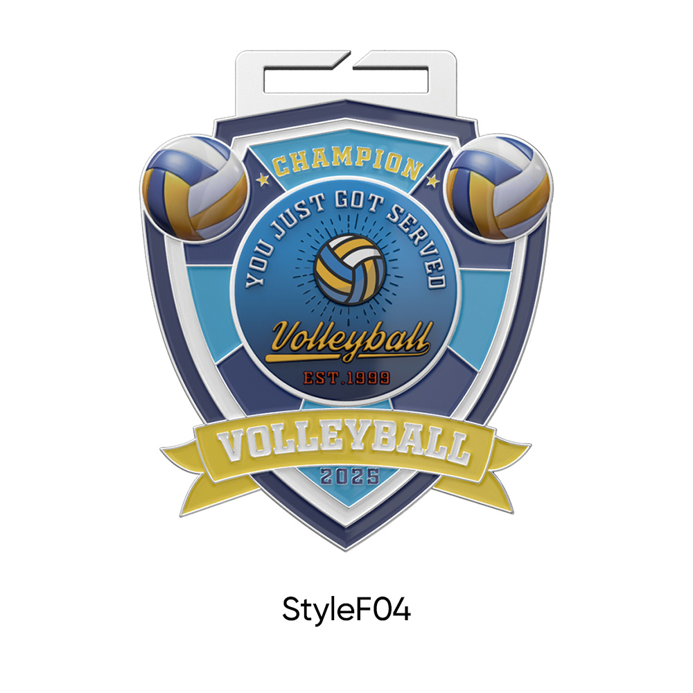 UV Printed Volleyball Medals4