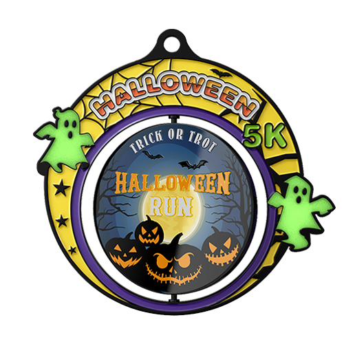 Halloween Custom Spinner Running Medal 798434