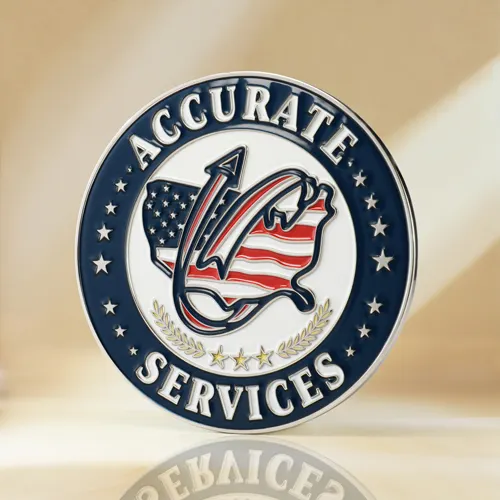 Custom Accurate Services Soft Enamel Lapel Pin Custom Accurate Services Soft Enamel Lapel Pin