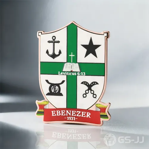 Custom Ebenezer Crest Hard Enamel Pins Custom Ebenezer Crest Hard Enamel Pins