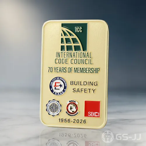 Custom ICC 70 Years of Membership Enamel Challenge Coin Custom ICC 70 Years of Membership Enamel Challenge Coin