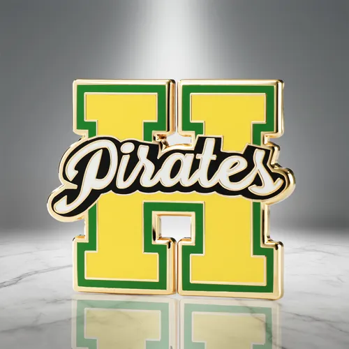 Custom Pirates Varsity H Hard Enamel Pins