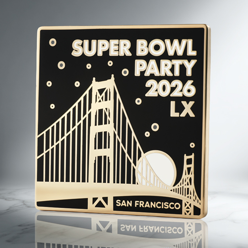 Custom Super Bowl Party San Francisco Enamel Pins