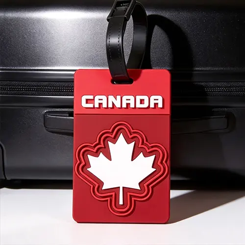 Canadian Maple Leaf PVC Luggage Tag