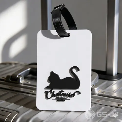 Cat Blue PVC Luggage Tag Cat Blue PVC Luggage Tag
