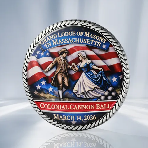 Grand Lodge of Masons Noble Train Challenge Coin
