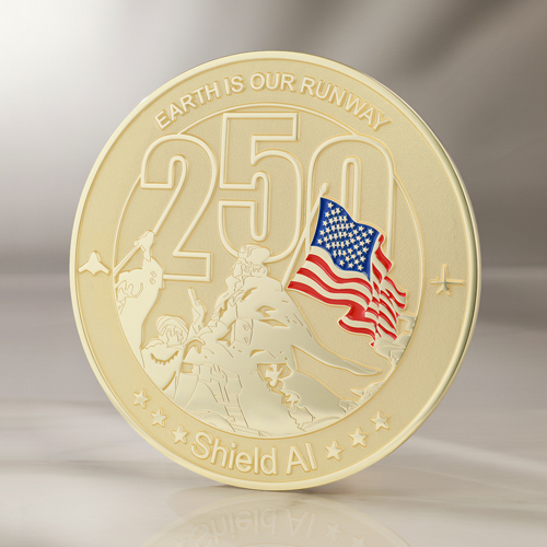 Shield AI Earth Is Our Runway Challenge Coin