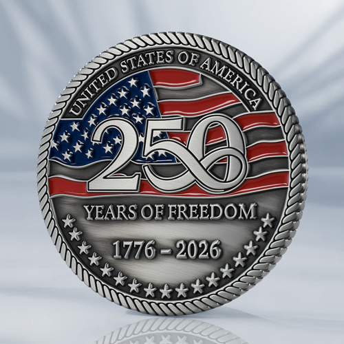 U.S. 250 Years of Freedom Challenge Coin