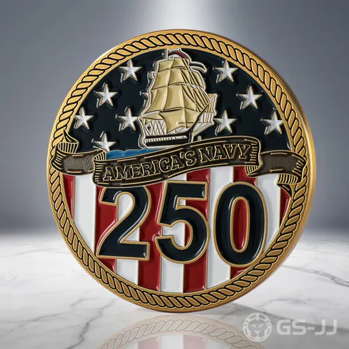 U.S. Navy 250th Anniversary Challenge Coin U.S. Navy 250th Anniversary Challenge Coin