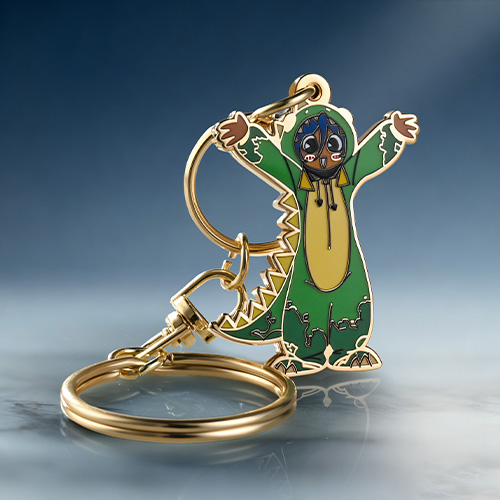 Cartoon Dinosaur Hard Enamel Cute Keychains