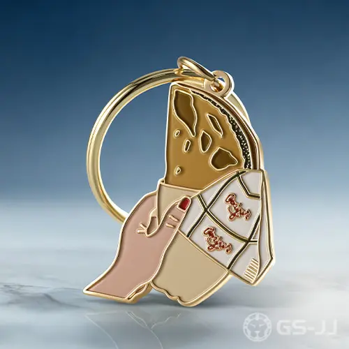 Custom-Shaped Pizza Soft Enamel Keychains Custom-Shaped Pizza Soft Enamel Keychains
