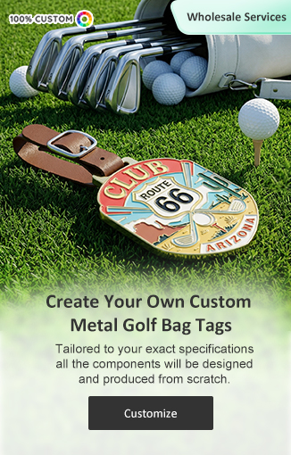 Create Your Own Custom Metal Golf Bag Tags