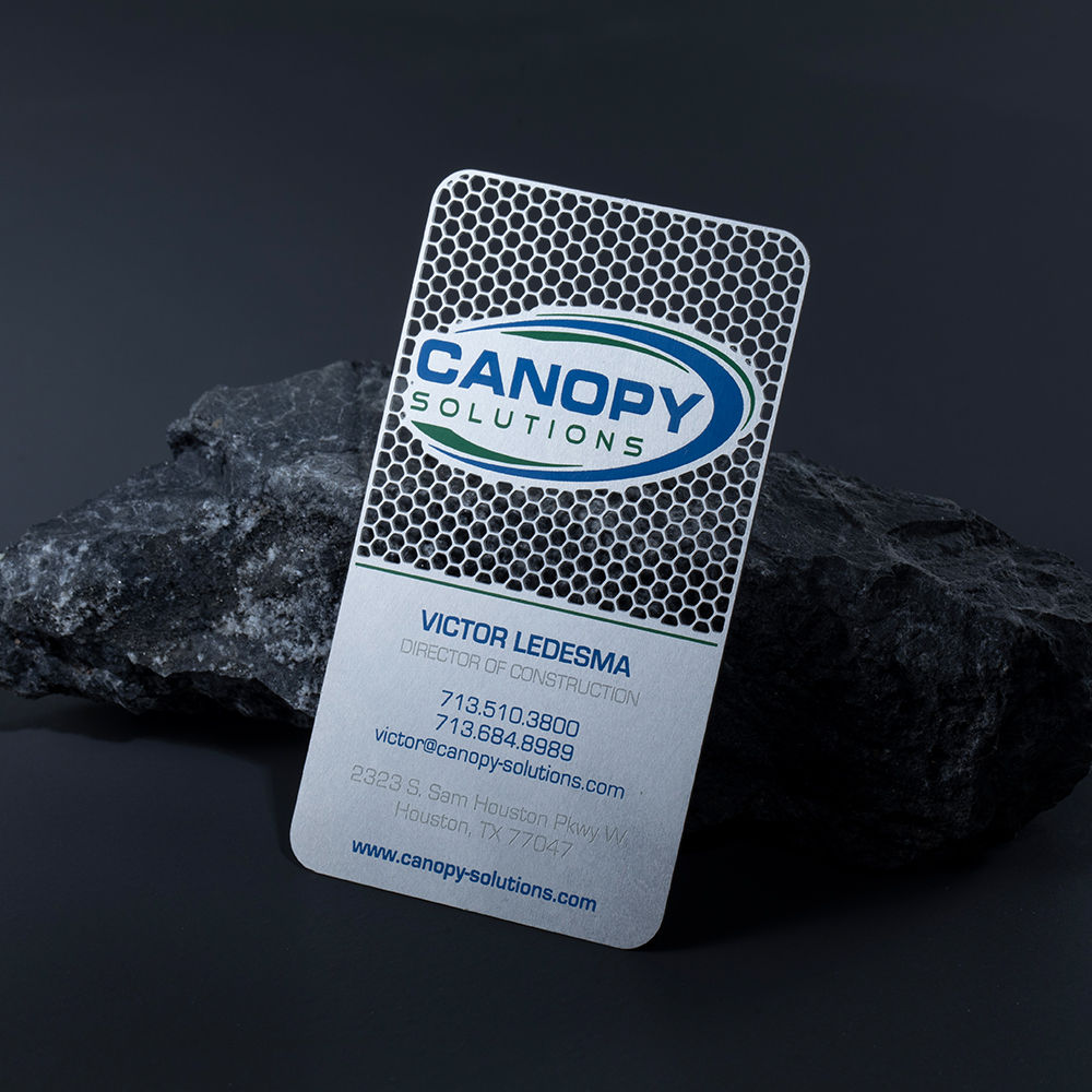 stainless steel business card