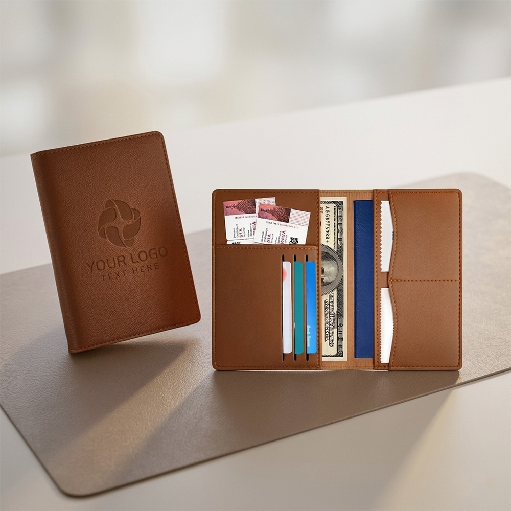 Detail shot of Multi-Card Travel Passport Wallet