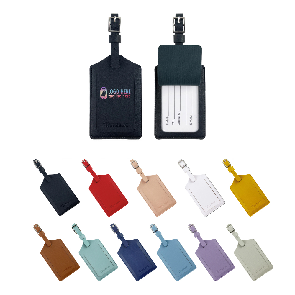 Group shot of Personalized PU Leather Luggage Tags with UV Printing Group shot of Personalized PU Leather Luggage Tags with UV Printing