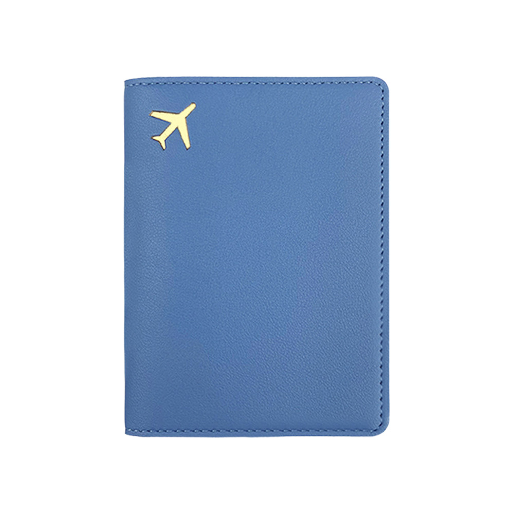 Multi-Color PU Leather Passport Cover Blue