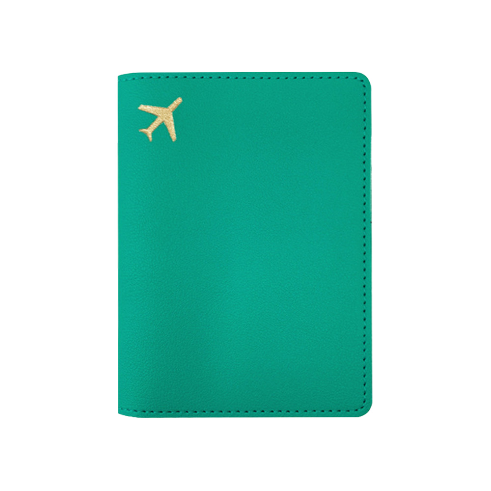 Multi-Color PU Leather Passport Cover Green Multi-Color PU Leather Passport Cover Green