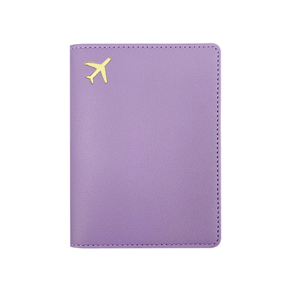 Multi-Color PU Leather Passport Cover Purple