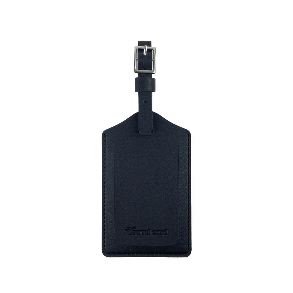 Personalized PU Leather Luggage Tags with UV Printing Black Personalized PU Leather Luggage Tags with UV Printing Black