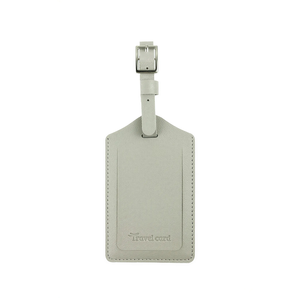Personalized PU Leather Luggage Tags with UV Printing Gray Personalized PU Leather Luggage Tags with UV Printing Gray