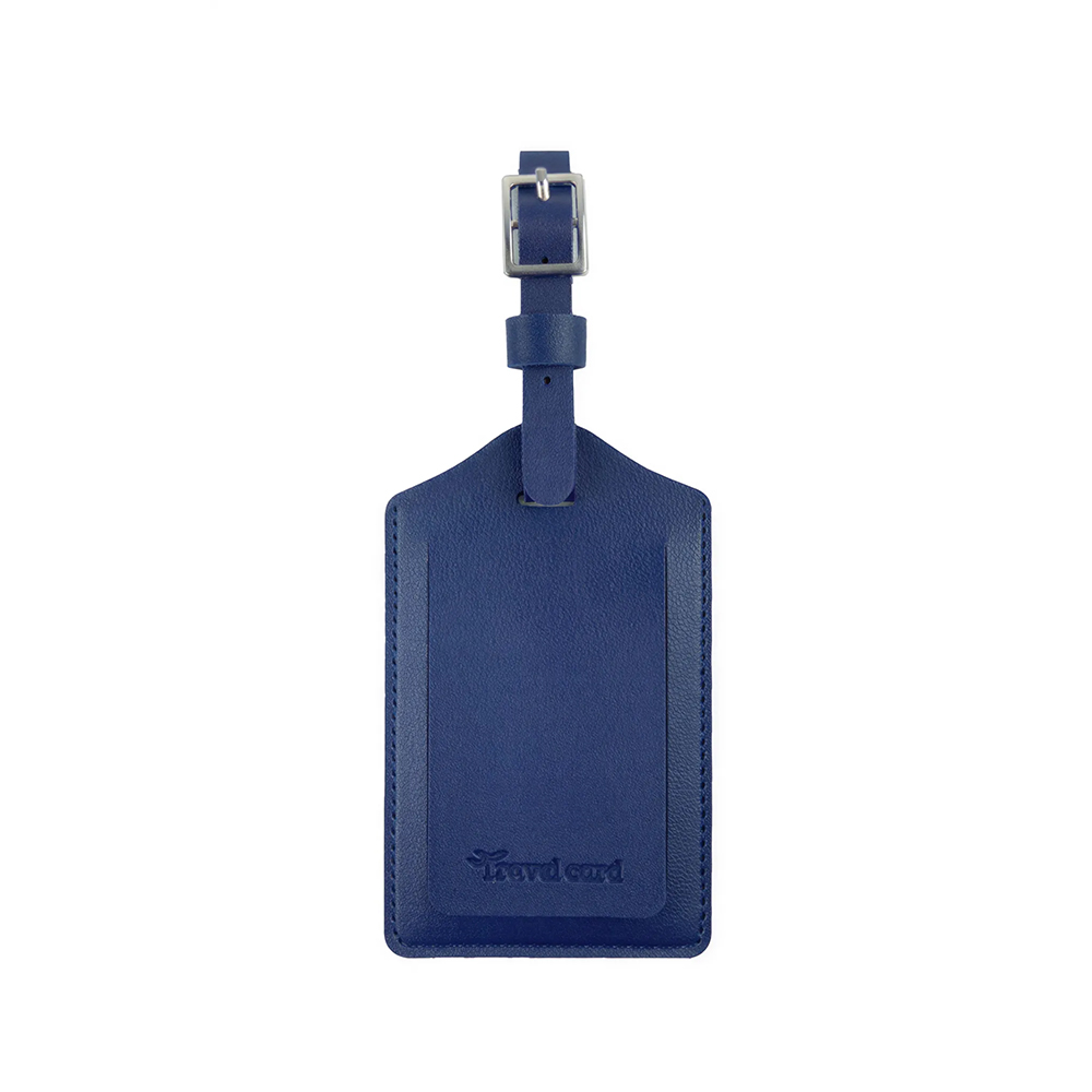Personalized PU Leather Luggage Tags with UV Printing Navy Blue Personalized PU Leather Luggage Tags with UV Printing Navy Blue