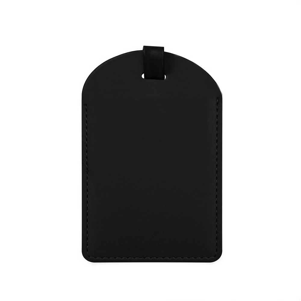 Premium PU Leather Personalized Luggage Tags Black Premium PU Leather Personalized Luggage Tags Black