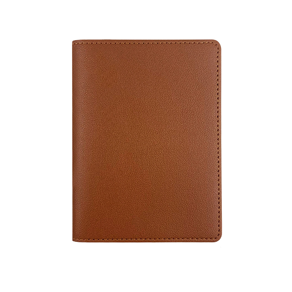 Thick PU Leather Passport Holder (6 Card Slots) Brown